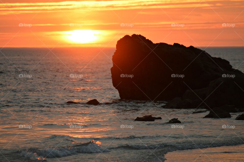 Sunset on the beach