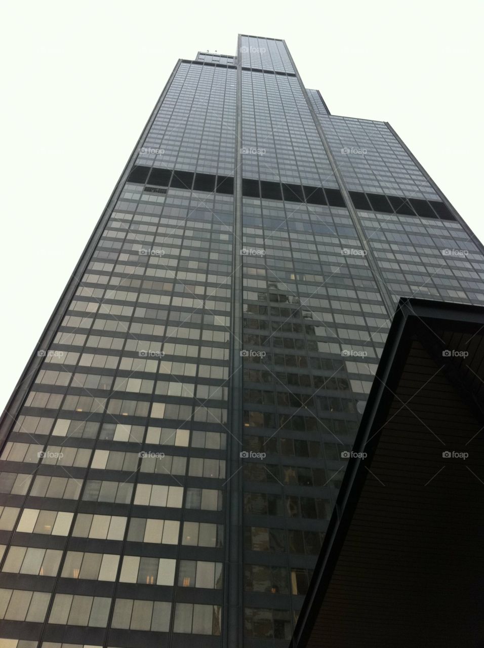 Willis Tower. View of Willis Tower from bottom of the building