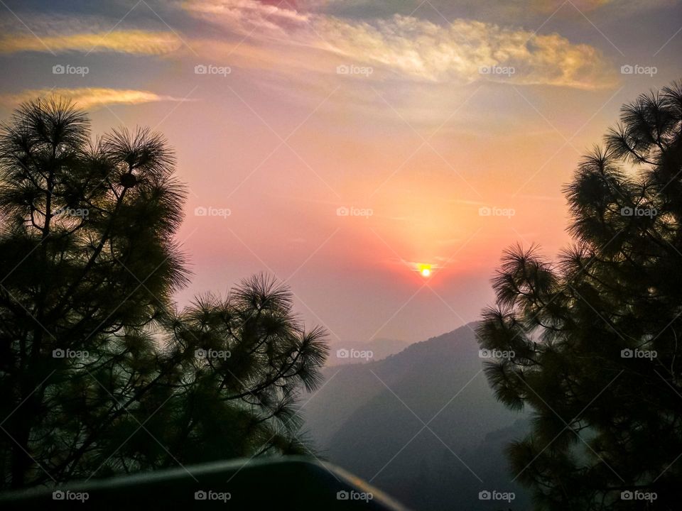 beautiful sunset view