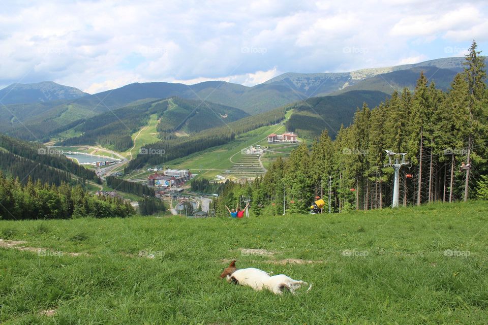 Love is in the air... summer mood in Bukovel resort area of the Carpathian mountains. Before the war. 