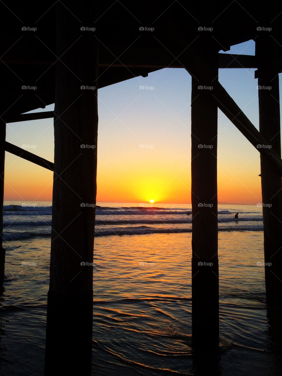 Sunset. Sunset in Newport Beach