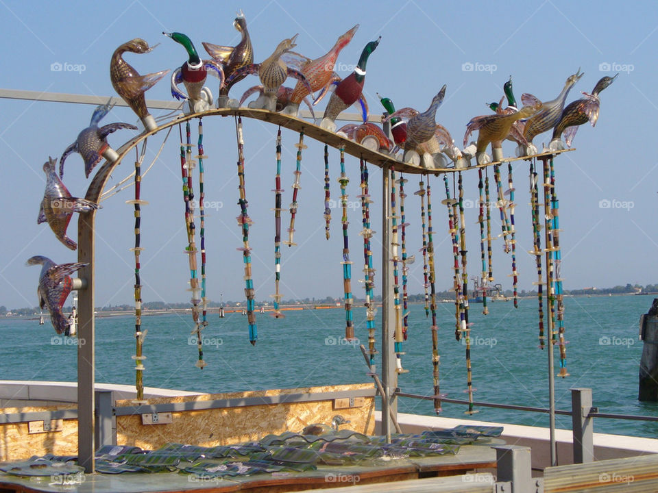 glass birds ducks sculptures by mini_zoe