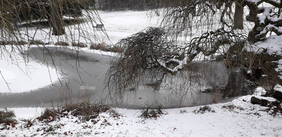 neige au parc Barbieux