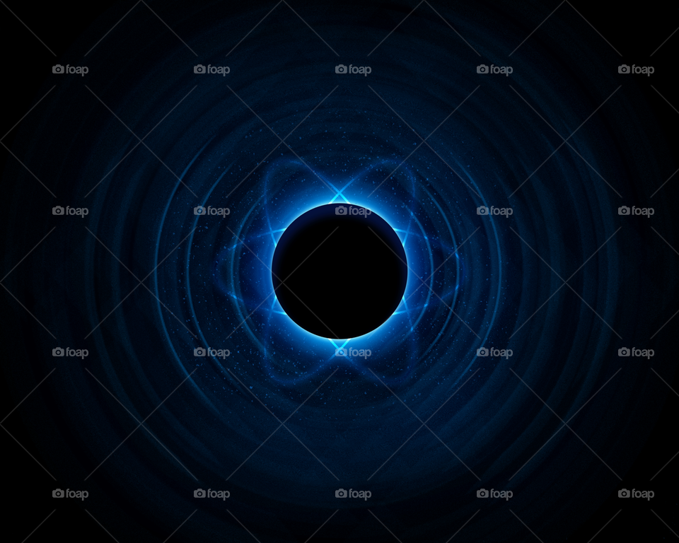 circulo atomico azul