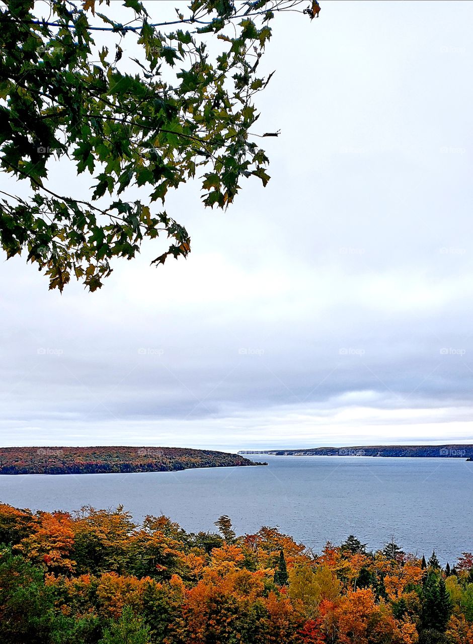 fall in the upper peninsula of Michigan on a cold day the colors were amazing