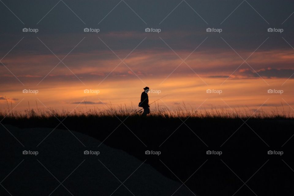 Fisherman silhouette 