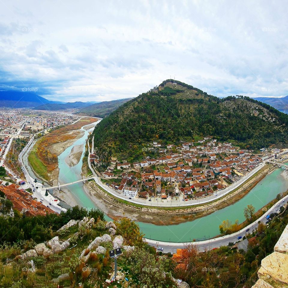 Berat from the castle in Albania