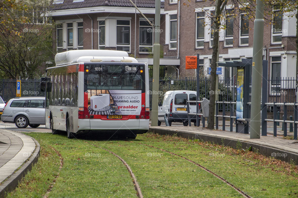 Backside Of A Bus At Den Haag The Netherlands 2018