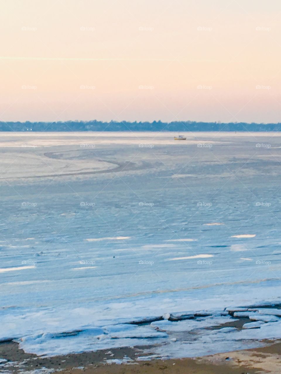 Frozen beach