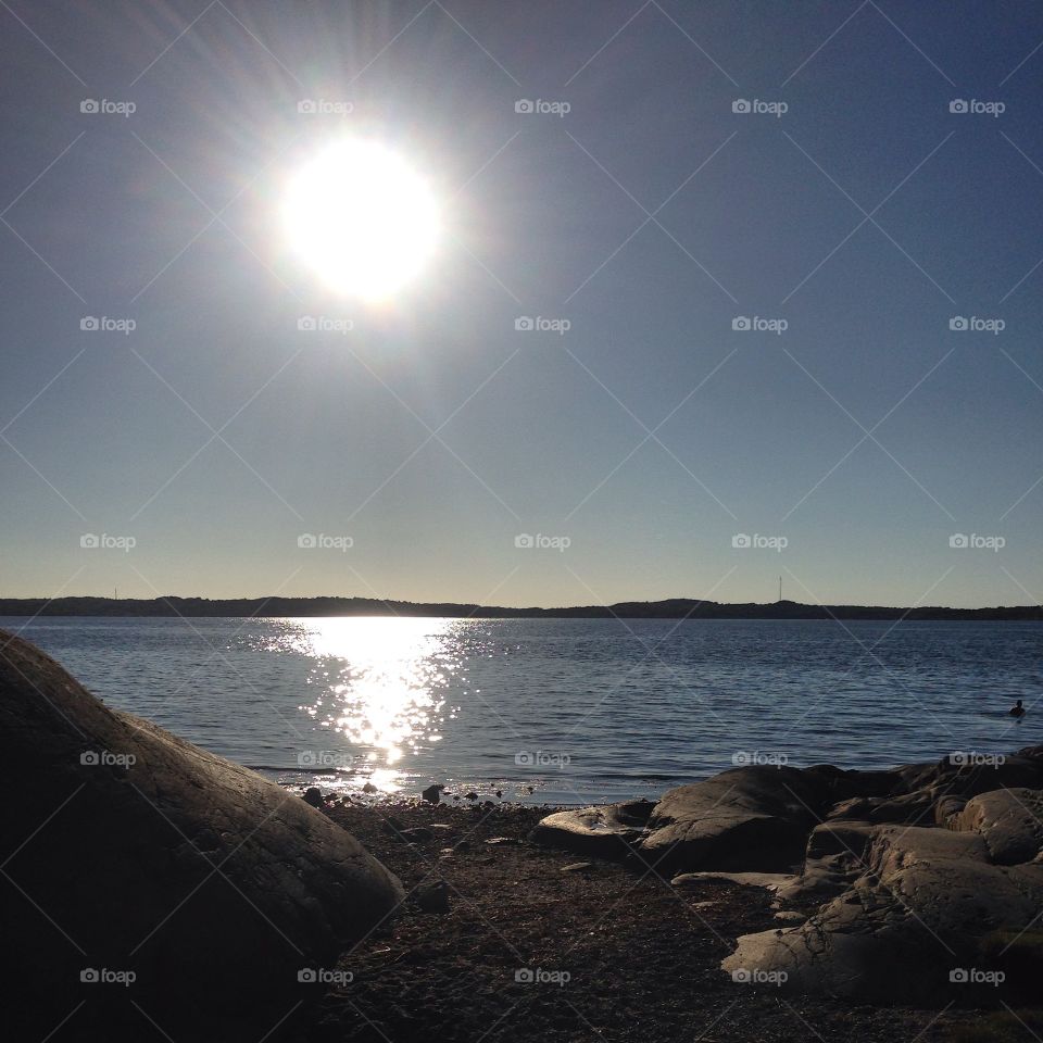 A day by the sea. We took a trip to the seaside for a dip in the sea a warm summerday. 