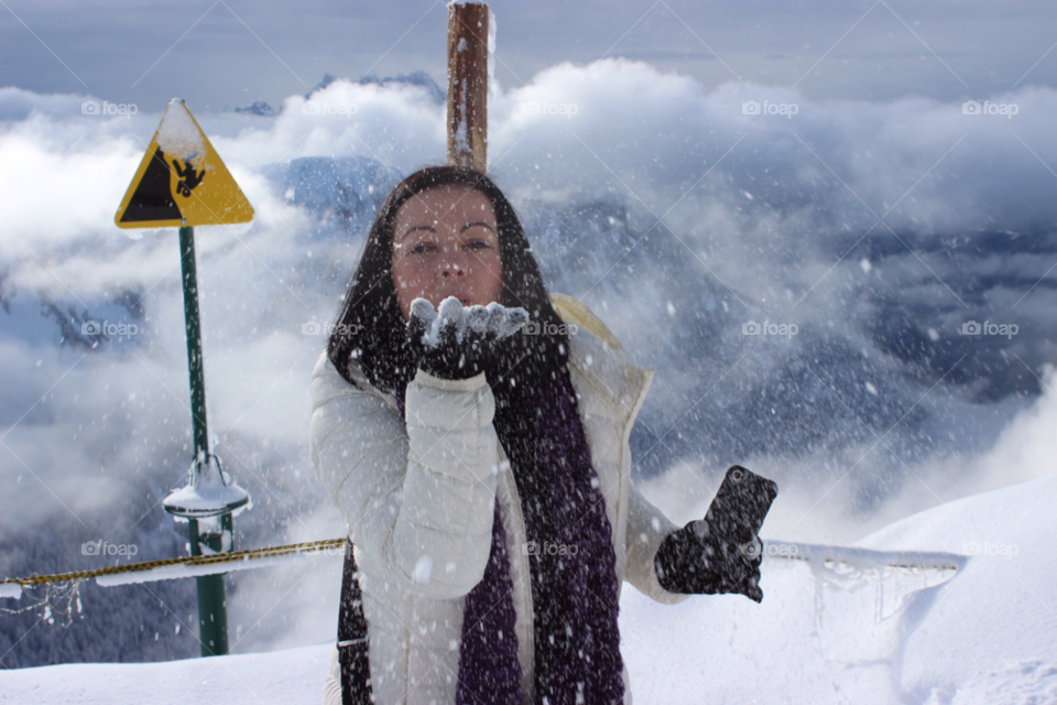 rochers-de-naye snow winter girl by Elina