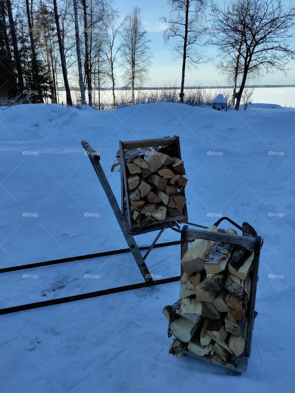 firewood on the kicksled