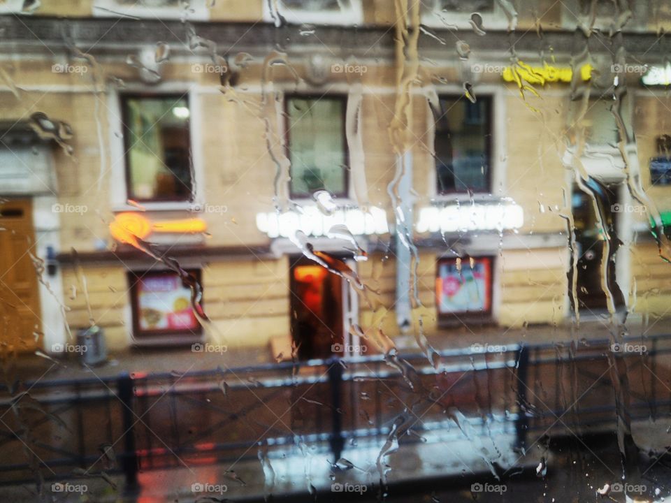 A look from the rainy window