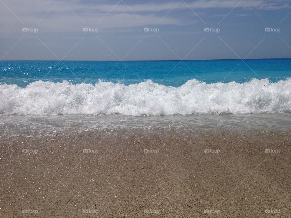 Waves from agios nikitas (Greece)