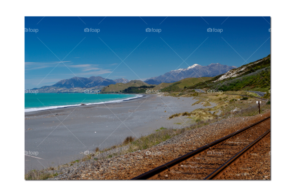 east coast south island new zealand landscape beach railway by 123smaller