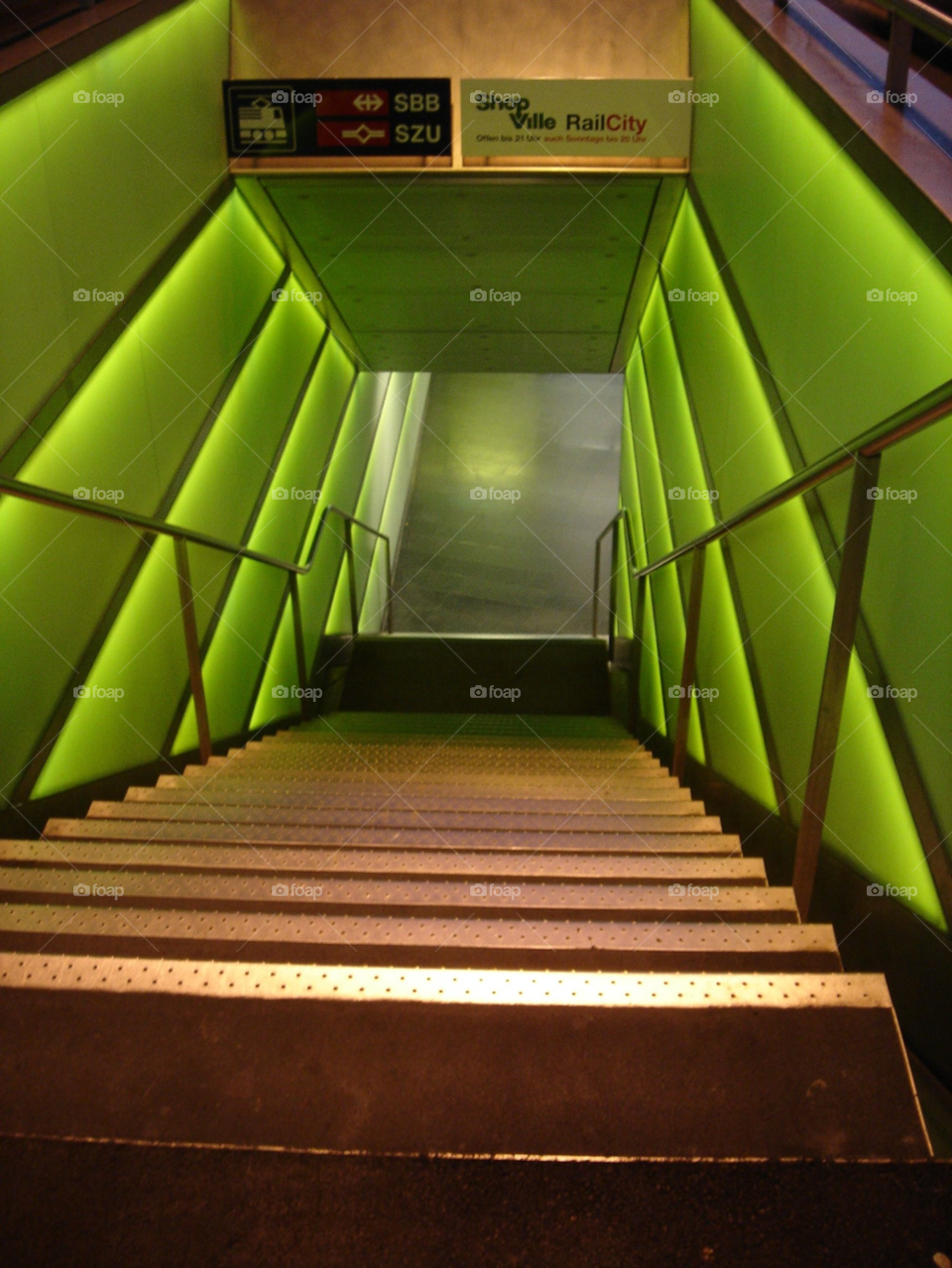 green underground train station by Bea