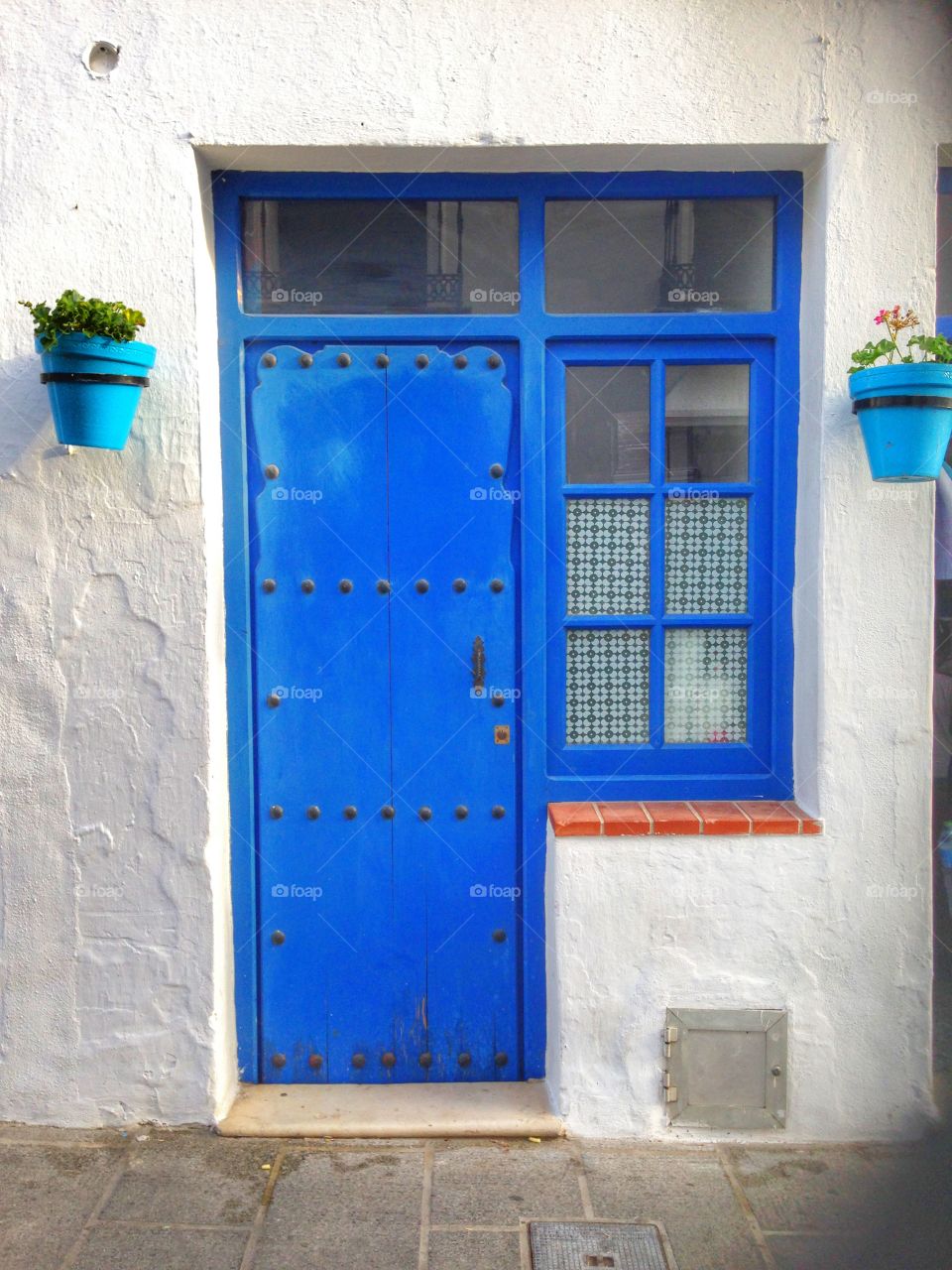 Indigo blue door