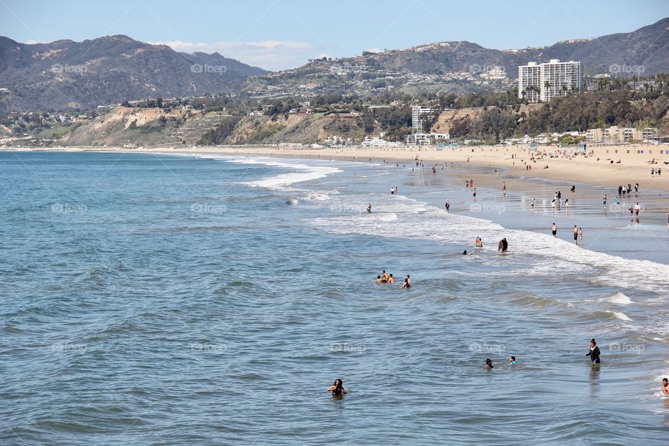 The beach. Swimming in ocean 