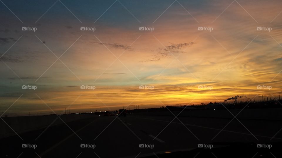 Sunset Over Galveston Bay