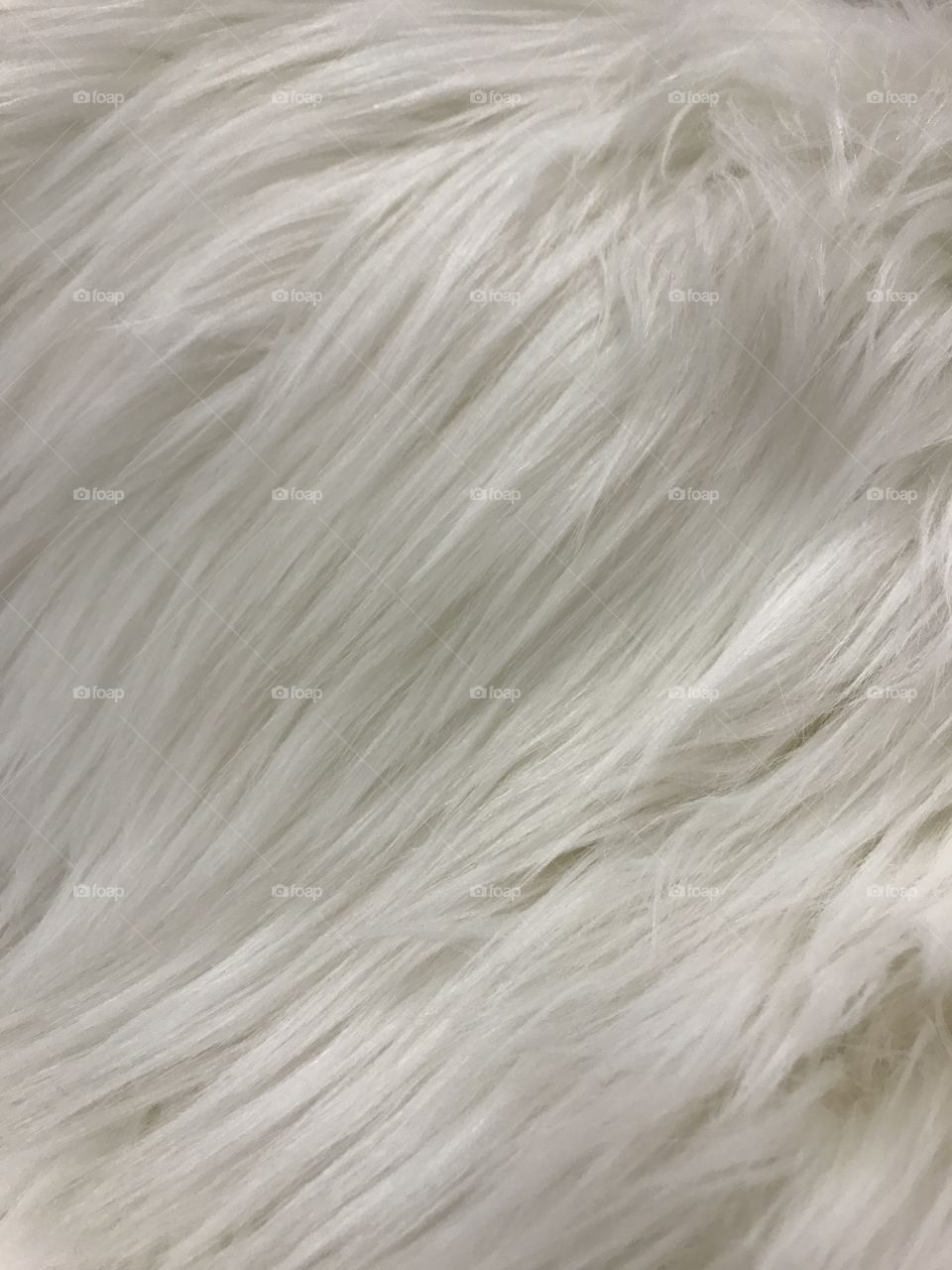 New White faux fur rug
