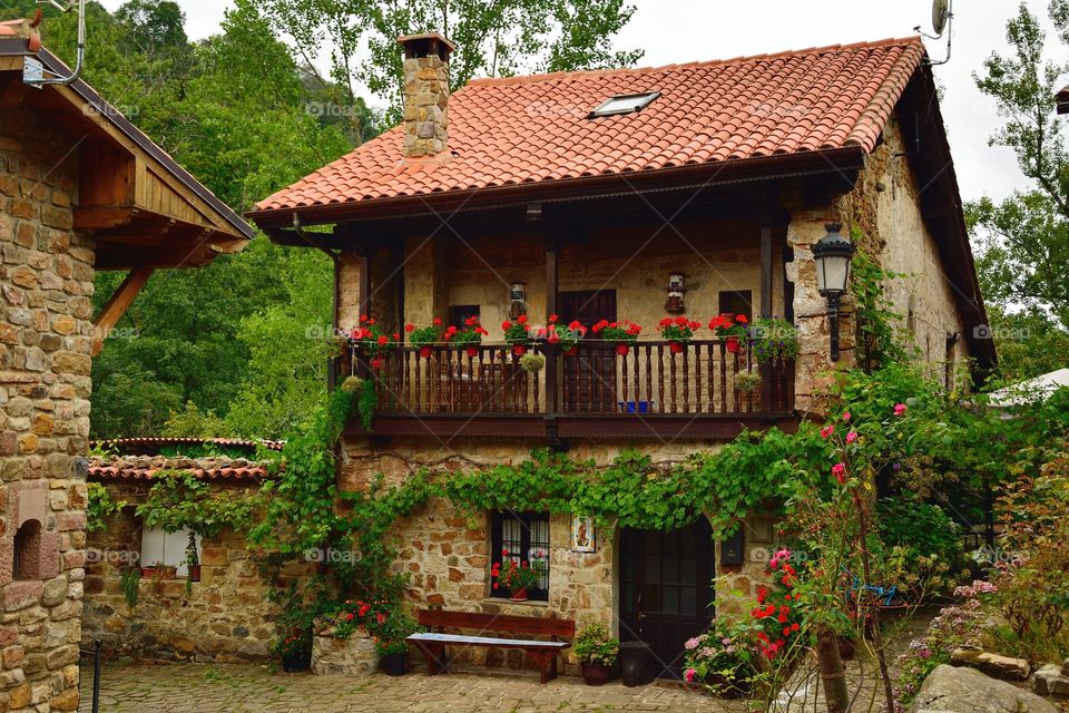 Beautiful houses in Cantabria, Spain.