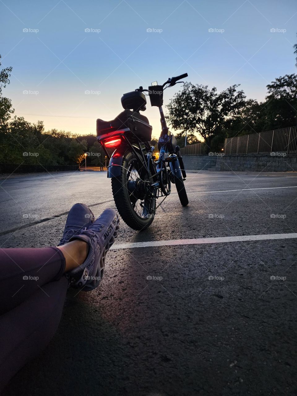 scooter sunset relax