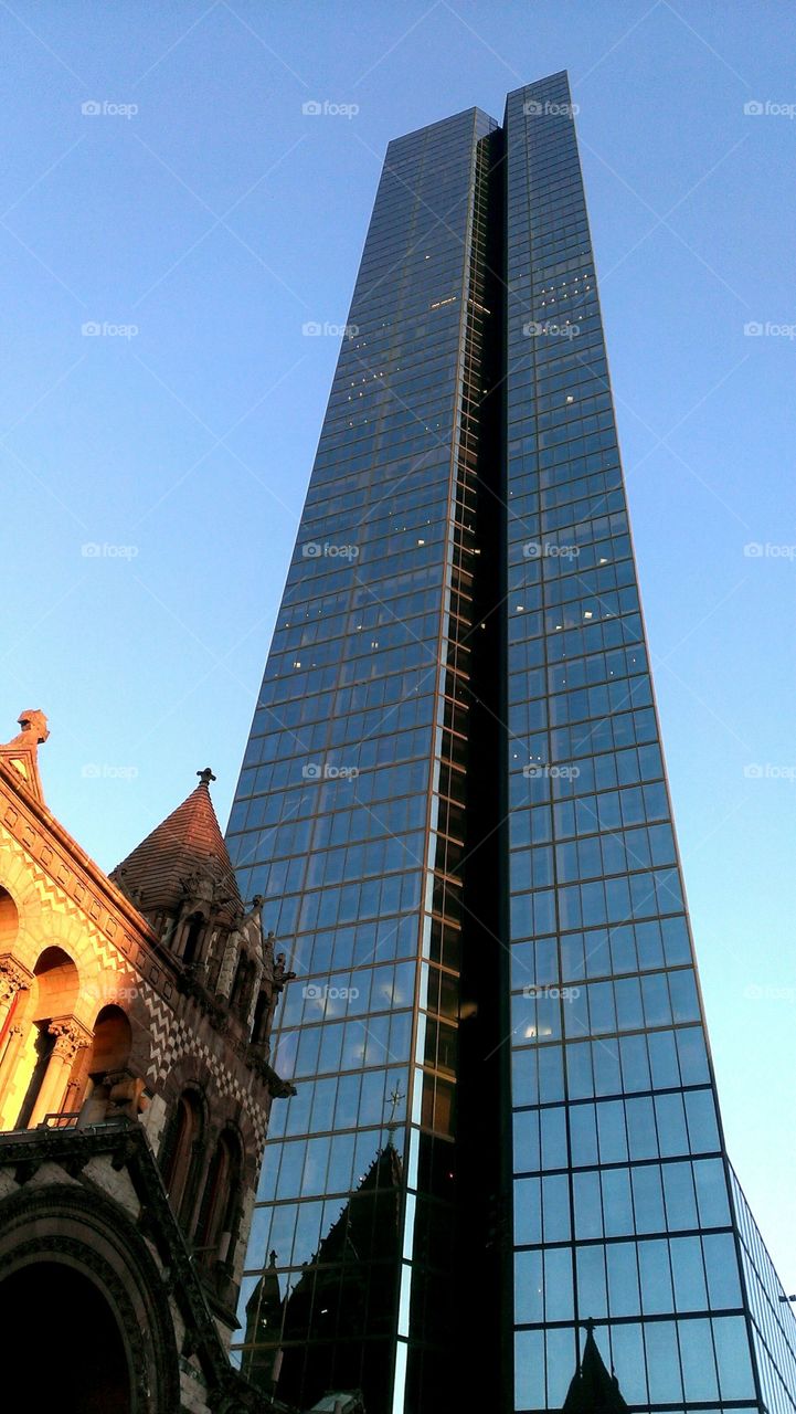 Twin Skyscrapers. Boston Buildings