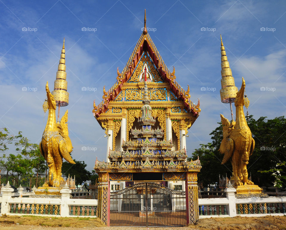 Khok temple, the temple Thailand with Burmese style.