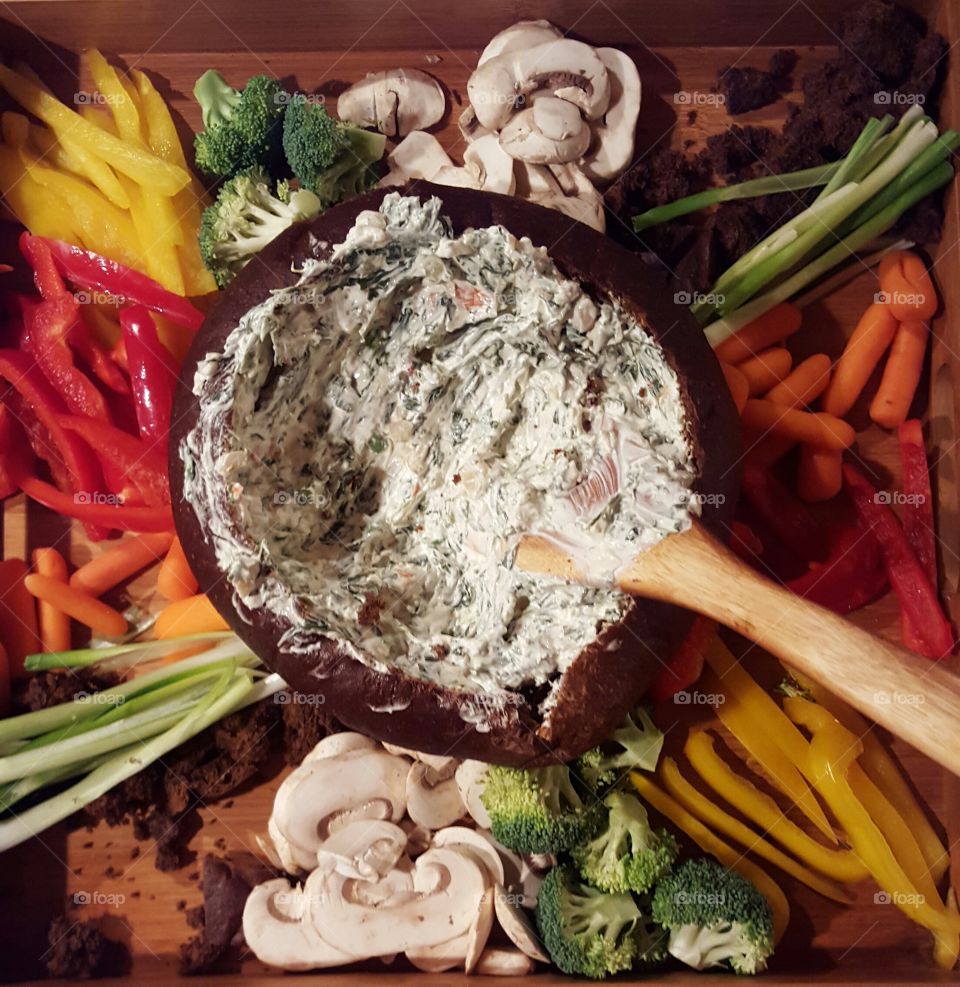 Vegetables and dip