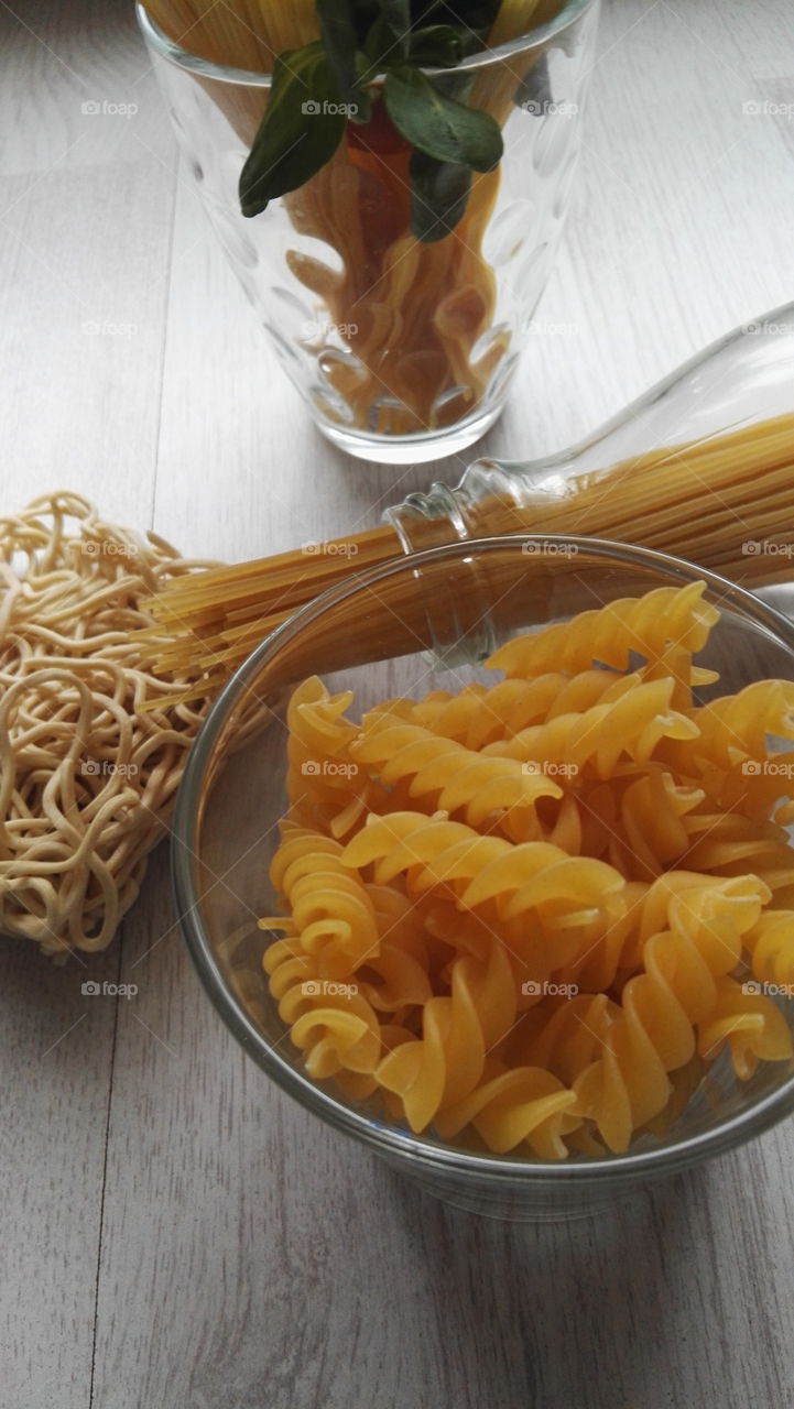 three types of pasta