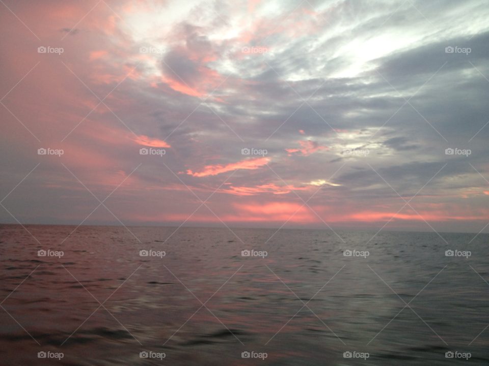 ocean sky sunset skyline by izabela.cib