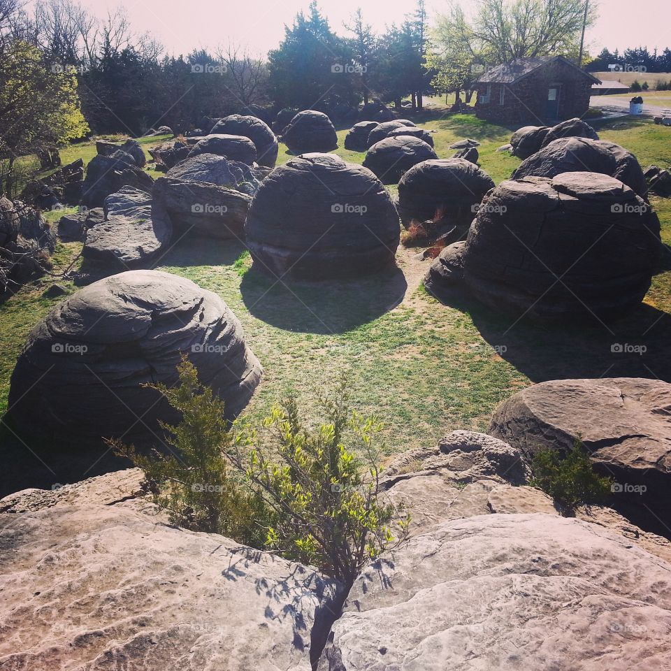 Natural rock formations.