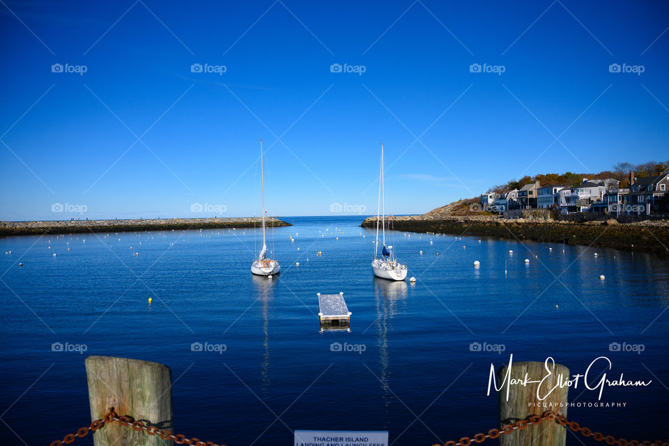 Boats in Rockport Harbor.