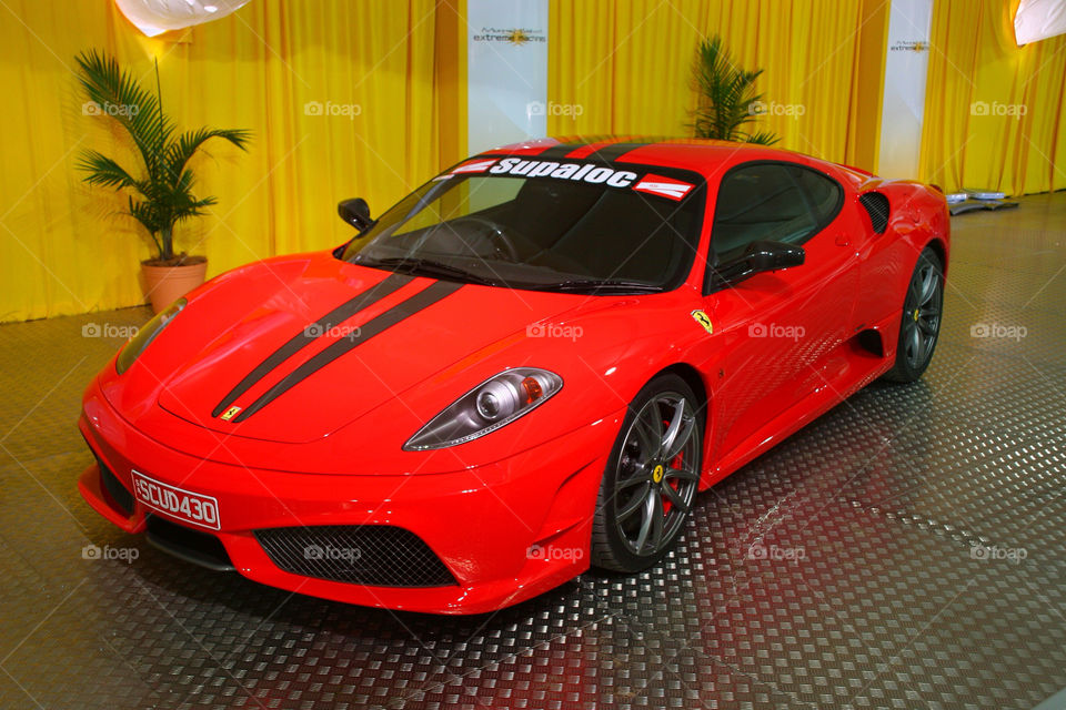 car red sports ferrari by kshapley