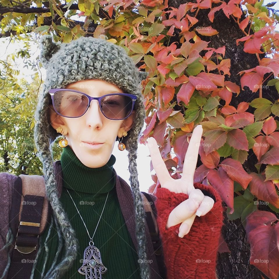 Autumn Leaves, Peace, & Fuzzy Hats