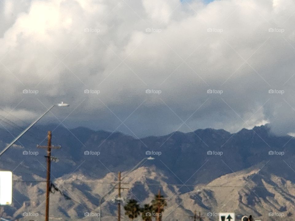 storm clouds over the north mountains