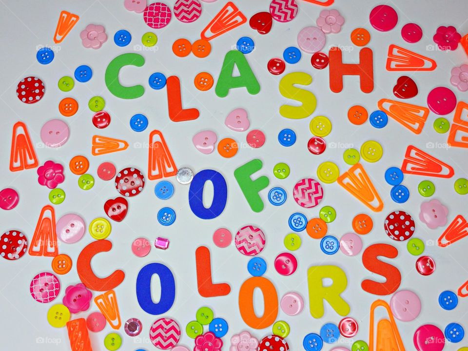 Clash of colors - a state of conflict between colors -colors that clash with one another