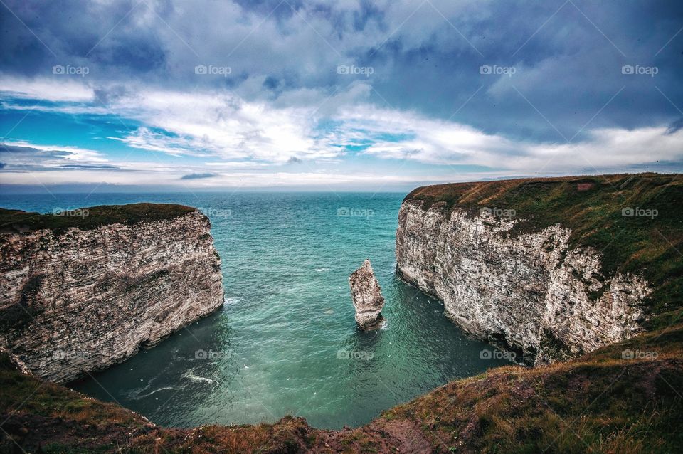 Cliffs in lake