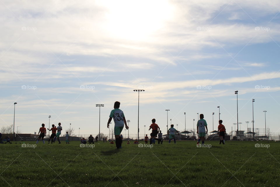 Youth soccer game 