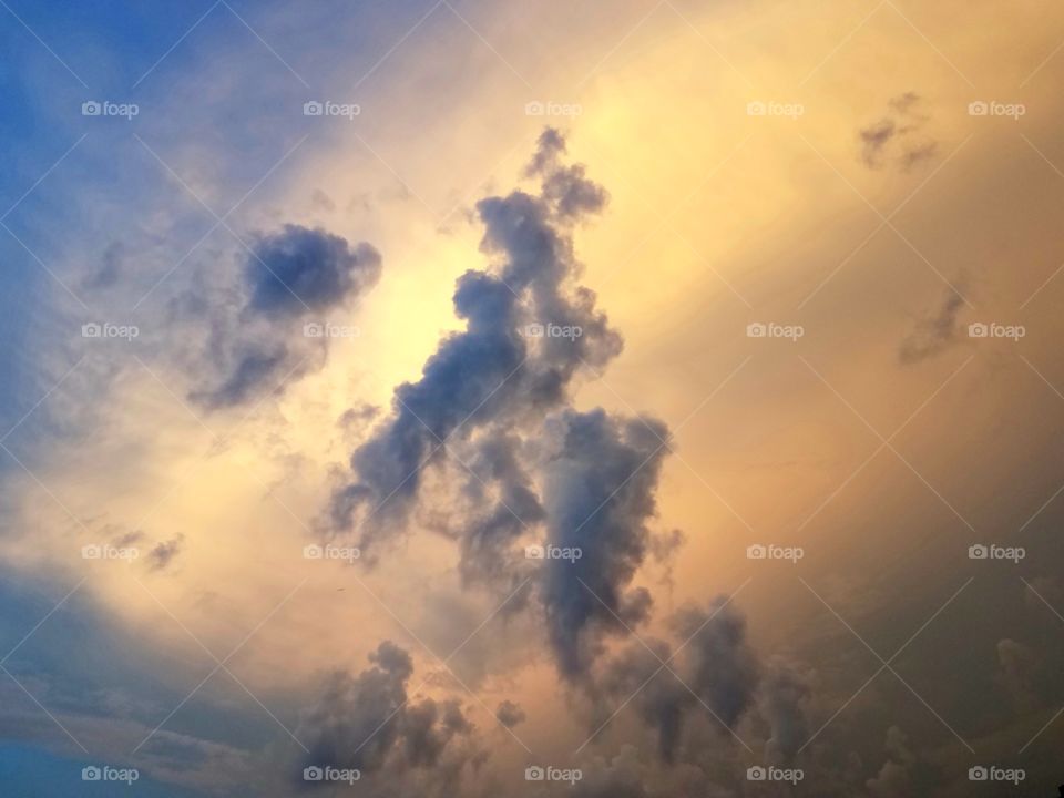 An epic thunderstorm for the ages leaves behind in its wake a surreal sky.