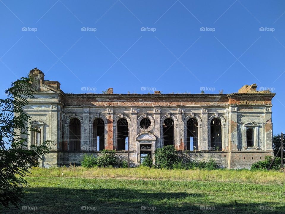 Ruined Cathedral of the Assumption of the Blessed Virgin Mary. Odessa region, Ukraine.