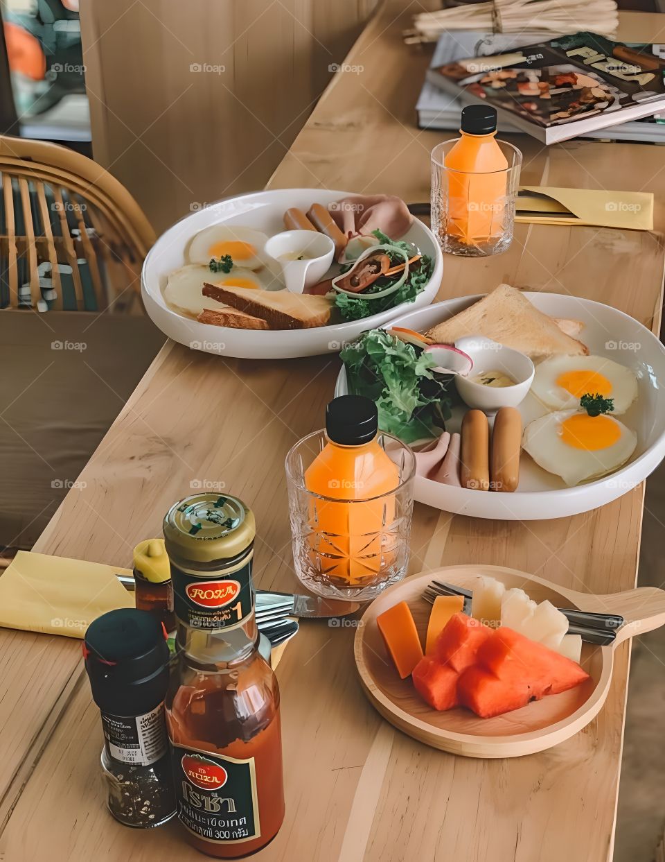 American breakfast full set