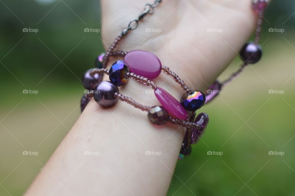 Handmade bracelet purple 