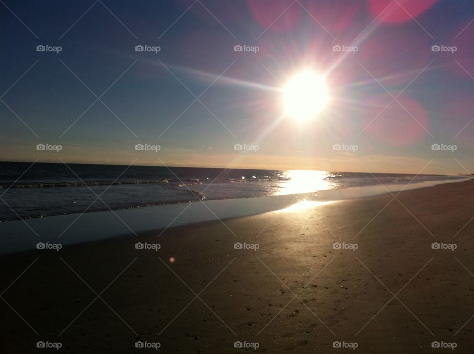 Holden Beach Sun. Taken at Holden Beach, NC in the wintertime. 
