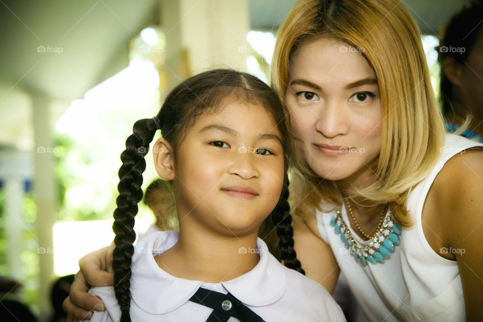 Like mother, like daughter. lovely portrait at mother's day