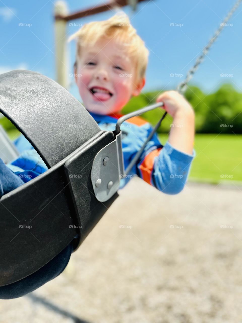 Pure joy at the playground! 