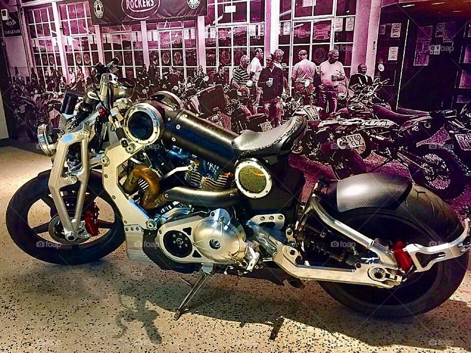 European motorbike display