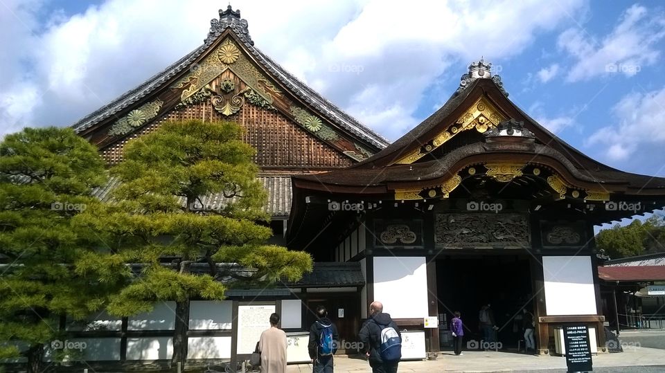 Entrance to Nijo Castle, Kyoto Japan