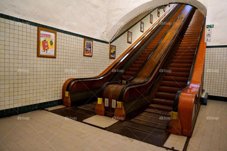 Old automatic stair