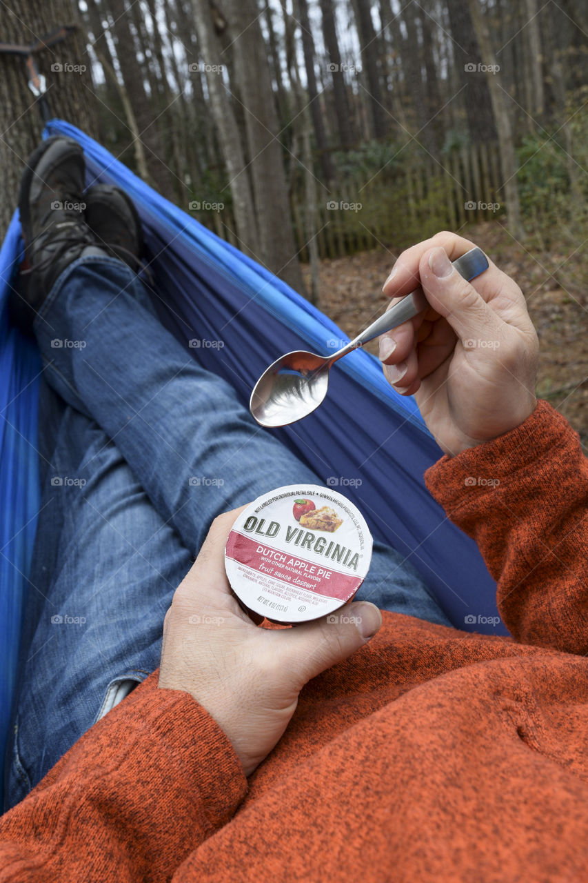Old Virginia Dessert Cup while relaxing in the hammock